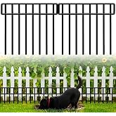 14 Pack Fence Panels 19.5 Ft(L) X 13Inch(H)Animal Barrier Fence - No Dig Fence Panels Dog Dig Fence Barrier Metal Small Garden Fence Border for Dog Rabbit Defense Bottom Blocker for Outdoor Yard Patio