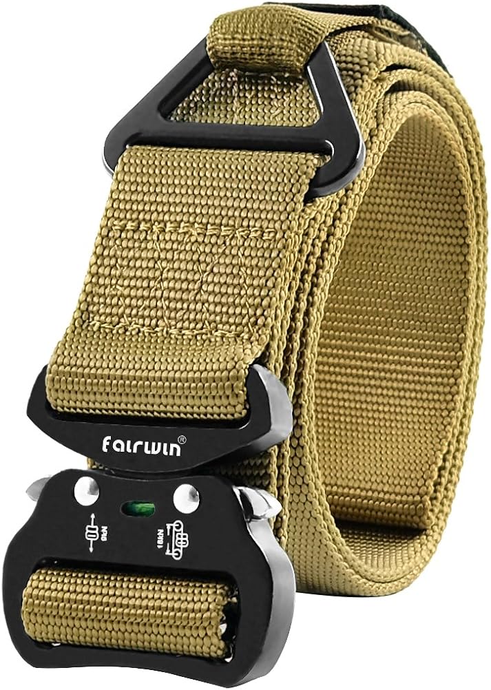 Fairwin Tactical Belt for Men, Military Style Rigger Belt