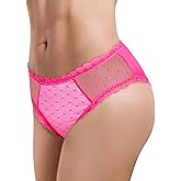 Littleforbig Unisex Hipster Lace Briefs Cheeky Sissy Panties Mesh Shaping Briefs for Crossdressers