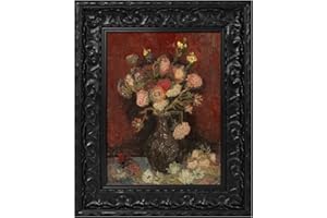 FOLKOR Antique DIY Wood Frame for 20x24 Canvas Paintings, No Front & Back, 2.6" Wide Vintage Frames For Baroque Victorian Wall Art Prints Class Artwork Designer, Home Office Gallery Decor (Black)
