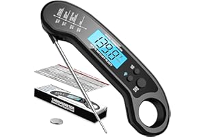 ROUUO Meat Thermometer Digital, Instant Read Meat ThermometerI for Grill and Cooking, Waterproof Food Thermometer for Kitchen and Outside, BBQ, Turkey, Candy, Liquids, Beef