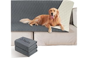 Roilpet 2 Pack Waterproof Dog Bed Cover Blanket Non Slip Couch Cover for Pets Medium Dog Cat Kids Children Sofa Furniture Protector(54"×82", Dark Grey)