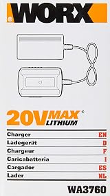 WORX WA3760 18V Battery Charger for All Worx PowerShare 20V Tool Range view 8