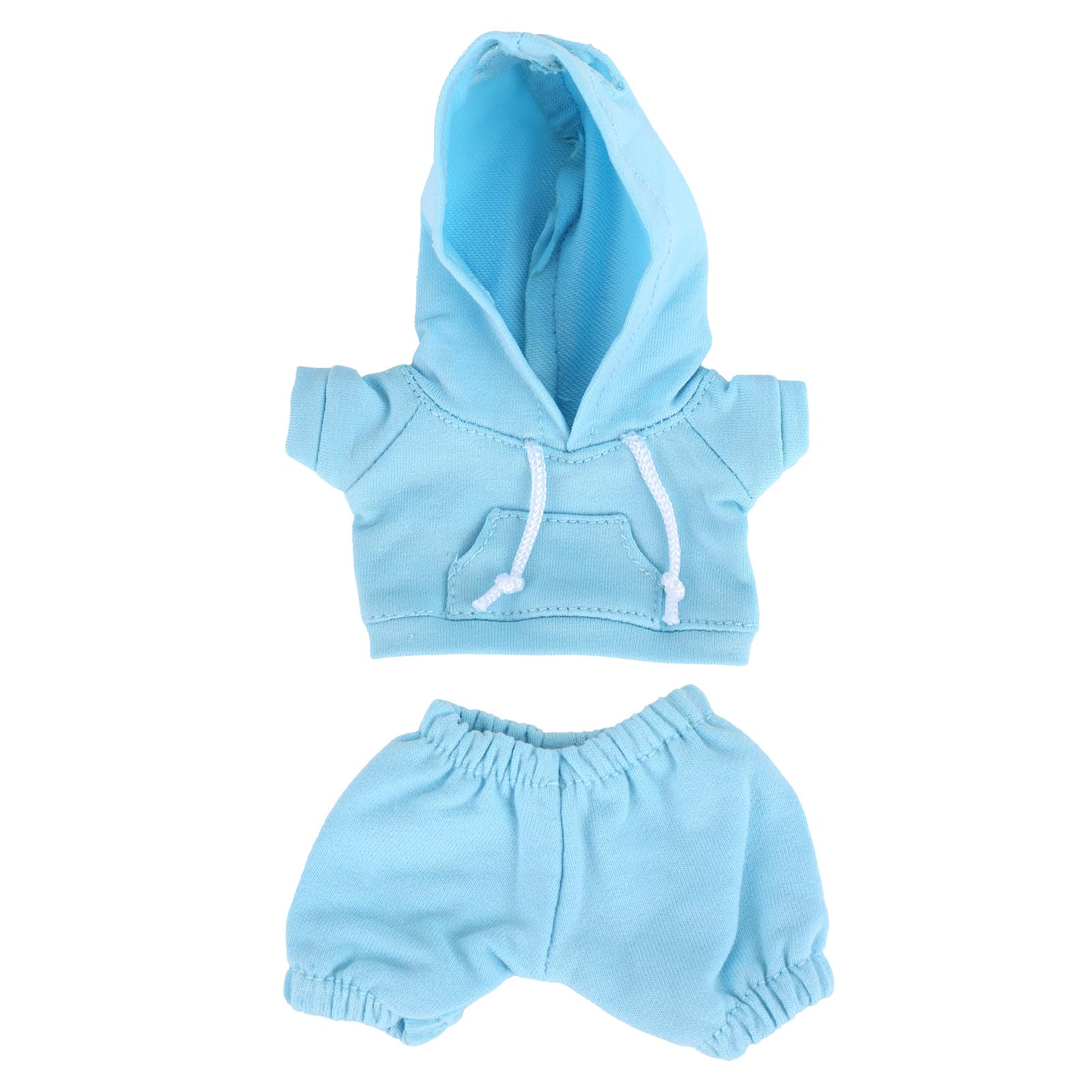 Doll Clothes Set, Cute Casual Style 17cm/6.69in Doll Costume Outfit Includes Hoodie & Pant Kawaii Clothing Accessories for Collectors Decor & Display (Blue)
