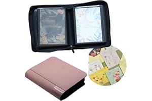 Magiarcana greeting card binder, greeting card organizer compatible Storage and Display; 5x7 inch Birthday, wedding,christmas card,Index Cards,Postcards invitation (Pink, 5x7)