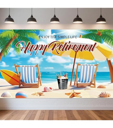 Hawaiianisches Ruhestand-Banner – 179x110 Cm, Polyester, Mit Aloha-Design, Für Abschiedspartys & Deko