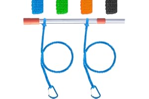 NVAAV 1/2/4 Pack Kayak Paddle Board Tether Leash Stretchable Strap Lanyard Rope, 3.3-7 Feet with Carabiner for SUP Kayaking Boating Canoeing Fishing Pole Rod or Other Gear