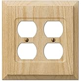 Amerelle Baker Double Duplex Unfinished Wood Wallplate