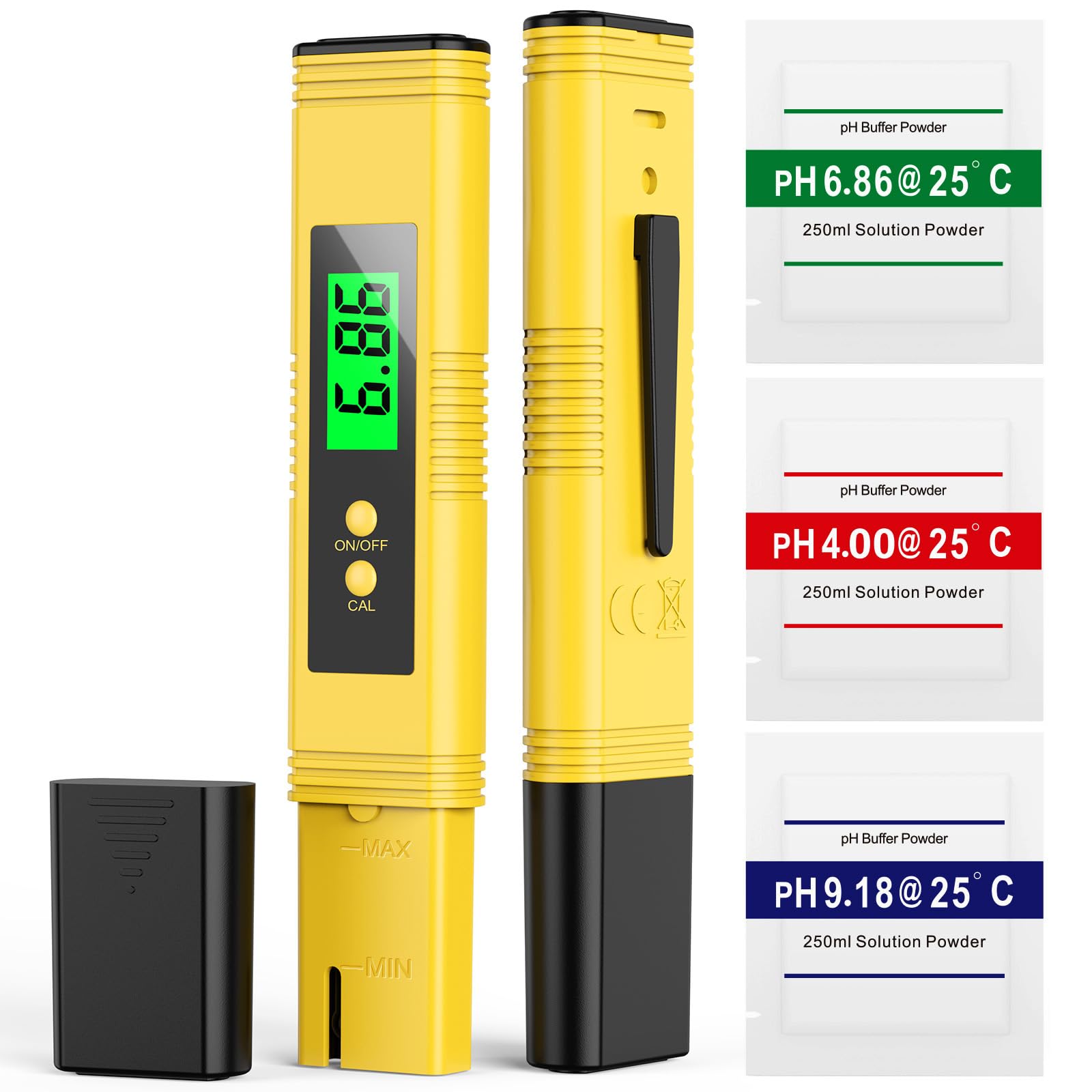 Photo 1 of 2024 All-New pH Meter for Water - High Accuracy Digital pH Tester (0.01 Precision) with UL Certification and 3 pH Calibration Powders - Ideal for Home Water, Hydroponics, Aquariums, Pools, and More