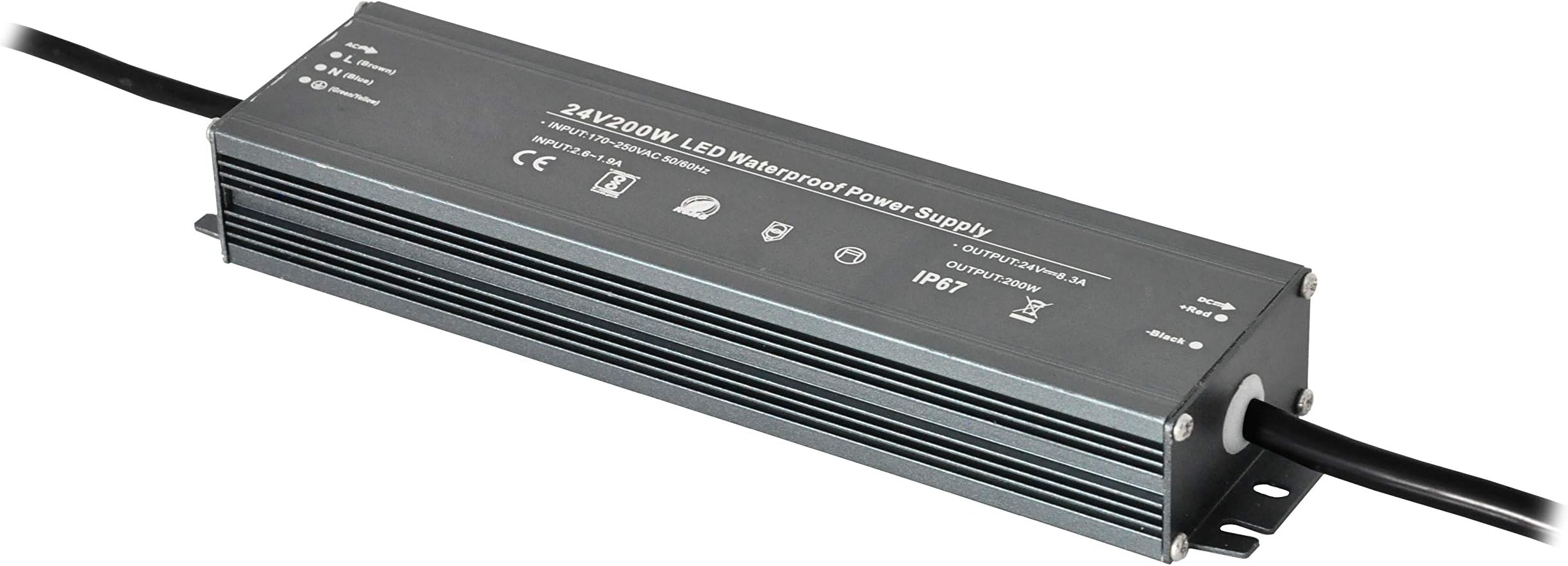 LED Driver 200W Waterproof IP67 Constant Voltage 24 Volt 200w Lamp bar led Power Supply