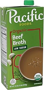 Pacific Foods Low Sodium Organic Beef Broth, 32 oz Carton