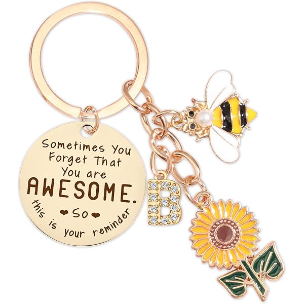 Sunflower & Butterfly Keychain For Women | Cute Flower Bag Charm, Aesthetic Gift For Mom, Daughter, Friend - View #5
