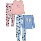 Sleep On It Girls Fleece Pajama Set Long Sleeve Tops & Fleece Pants Soft Kids Sleepwear Multipack Cute Prints Sizes 4-14