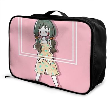 Amazon.com: Maleta de equipaje portátil para niña con coleta ...