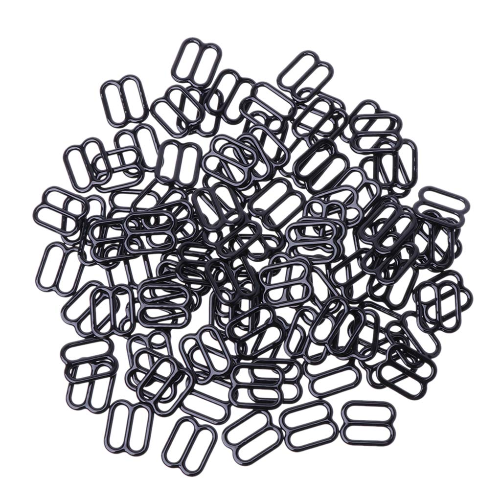 GUMEI 100pcs Metal Lingerie Adjustable Sewing Bra Sliders Rings Buckles DIY 6mm-15mm