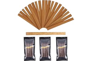 PEOKPIPLE 50 Spanish Cedar Wood Spills + 3 Cigar Humidor Bags， Cigar Lighting and Pipe Smoking Assessories and Humidor for Cigar Box Tray Jar and Case，Travel-Friendly(0.02"Thick)