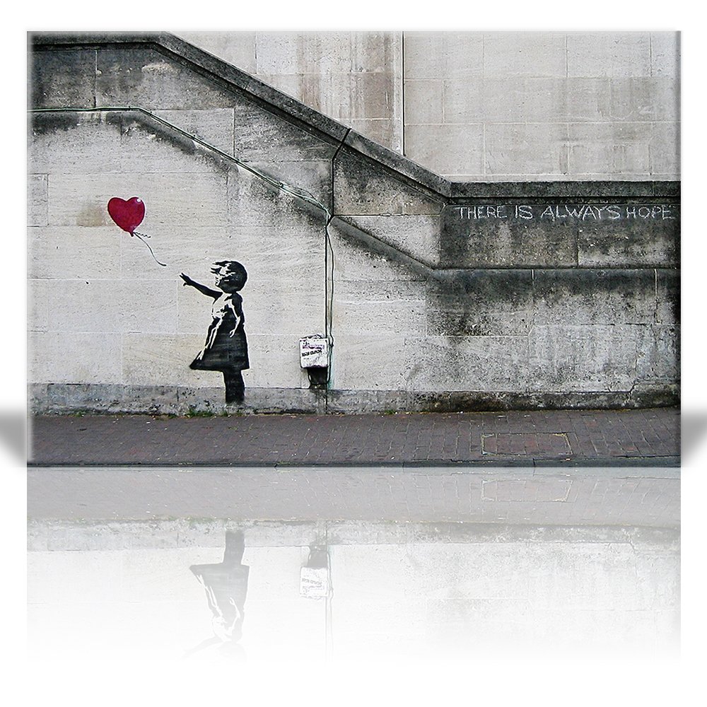 wall26 - There is Always Hope Banksy Street Art - Canvas Art Wall Decor -24"x36"