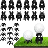 Rolitwils Golf Simulator Tees, 24 Pack, 12 Tall 12 Short Golf Tees | Golf simulator tee set, dual height options, trim-to-fit design, reusable flexible tees for mats, turf and indoor practice
