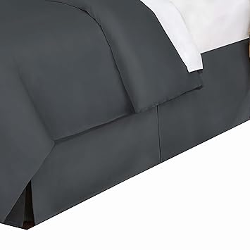 Belles & Whistles 400 TC Bed Skirt, Full, Charcoal