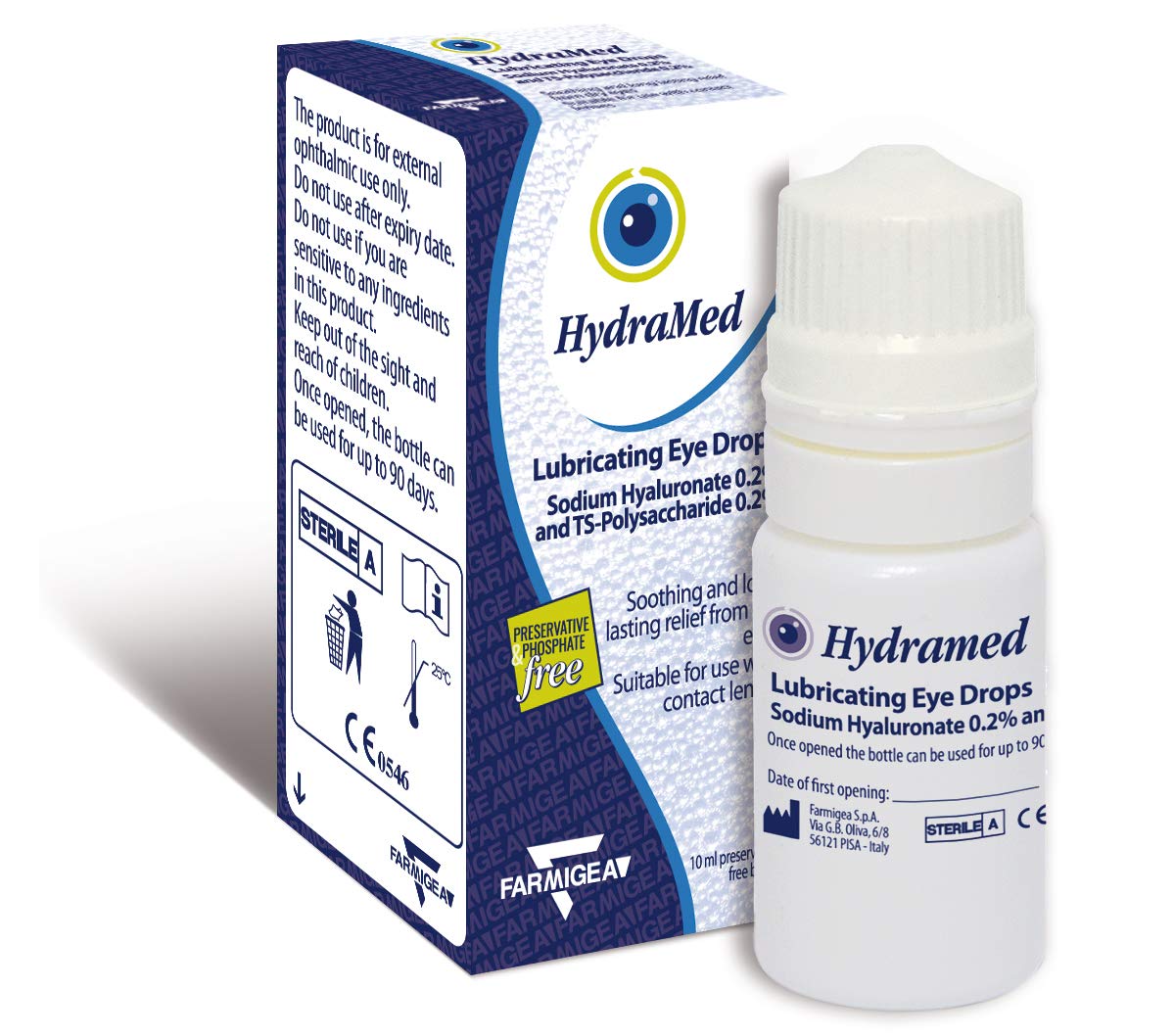 HydraMed Eye Drops 10ml Bottle