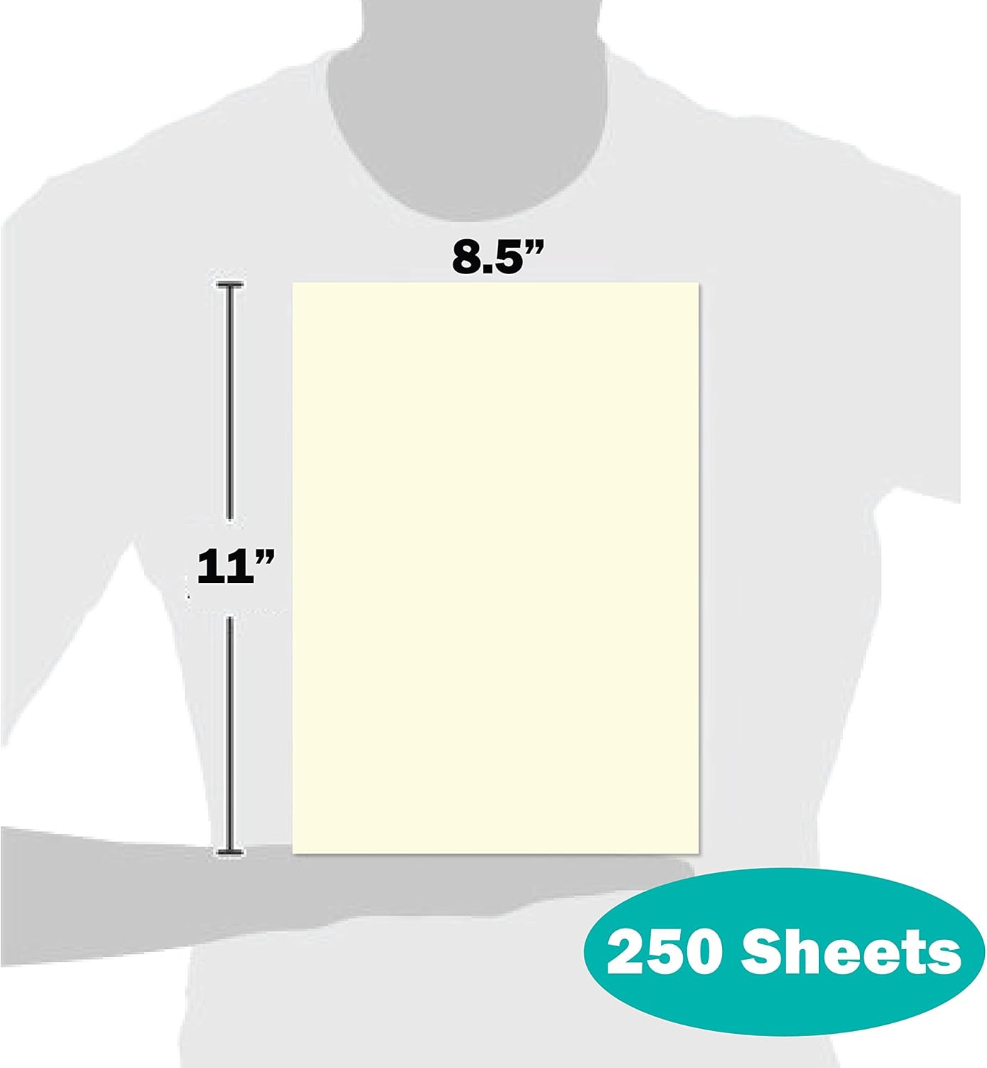 Springhill Cream Colored Cardstock Paper, 67lb Vellum Bristol, 147 gsm, 8.5 x 11 cardstock, 1 Ream / 250 Sheets - Lightweight Cardstock with Vellum Finish (097000R) : Office Products