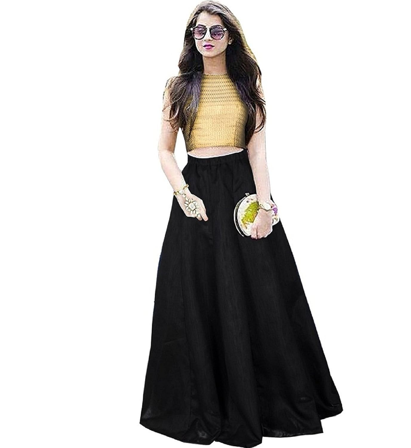 m&m world. satin lehenga choli