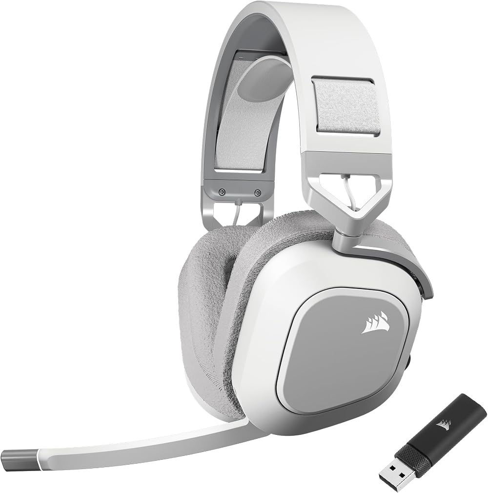 Corsair HS80 MAX Wireless Multiplatform Headset Bluetooth Dolby Atmos White