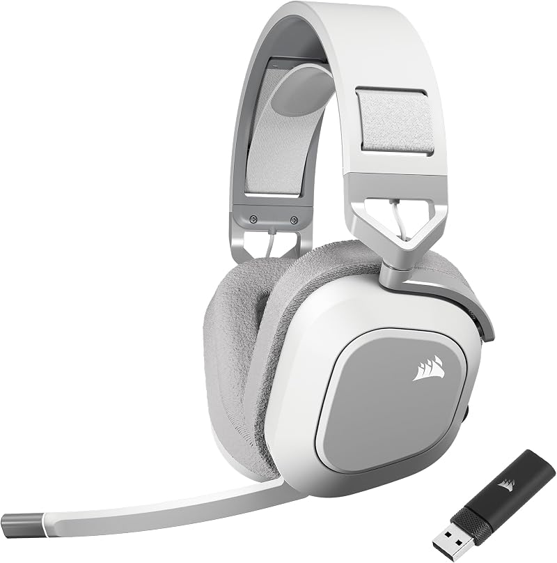 Corsair HS80 MAX Wireless Multiplatform Headset Bluetooth Dolby Atmos White