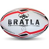 Bratla Pro Match Rugby Ball Size 5 &ndash; Hand-Stitched Match &amp; Training Ball with High-Grip Rubber, Precision Flight for Passing &amp; Kicking &ndash; Ideal for Clubs, Schools &amp; Competitive Play