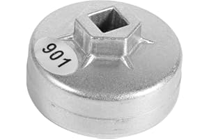 Moofey Oil Filter Wrench, 65mm 14 Flutes Oil Filter Removal Tool, 901 Aluminum Car Socket Remover Tool