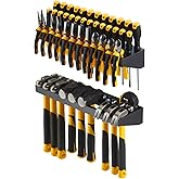 SUMERUZ Wall Mount Hand Tool Organizer, Screwdriver Organizer, Pliers Holder, Hammer Rack, 2 Pcs Set Heavy Duty Utility Storage Rack for Garage, Workshop (Charcoal Grey)