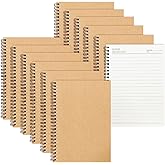 12 Pack A5 Spiral Notebook, College Ruled Journals 8.3" x 5.5", 120 Pages Lined Writing Pads