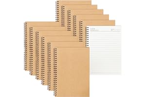 12 Pack A5 Spiral Notebook, College Ruled Journals 8.3" x 5.5", 120 Pages Lined Writing Pads