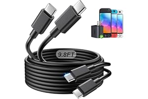 KOVA 2 Pack (9.8FT) Switch 2 Charging Cable, Extra Long Power Cord for Nintendo Switch 2 Official Adapter, 60W Fast Charger[𝐀𝐂 𝐀𝐝𝐚𝐩𝐭𝐞𝐫 𝐂𝐨𝐫𝐝 𝐑𝐞𝐩𝐥𝐚𝐜𝐞𝐦𝐞𝐧𝐭]Accessories Switch 2 TV Dock