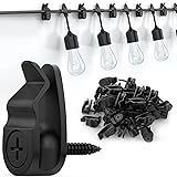Outdoor String Lights Clips, Weatherproof Cable