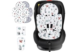 KAKIBLIN Infant Car Seat Insert, Breathable Reversible Car Seat Head Support for Infant, Newborn Car Seat Insert for Girls Boys, Fits for Stroller, Baby Swing, Bassinets, Pushchair (Gray)