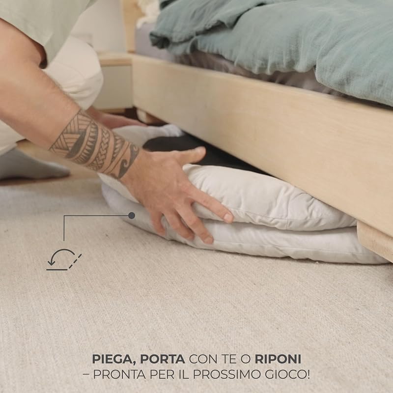 Kinderkraft COZYPLAY Palestrina Interattiva per Bambini, Tappetino educativo con Archi con Giocattoli, Lavabile in Lavatrice, Facile da riporre, Grigio
