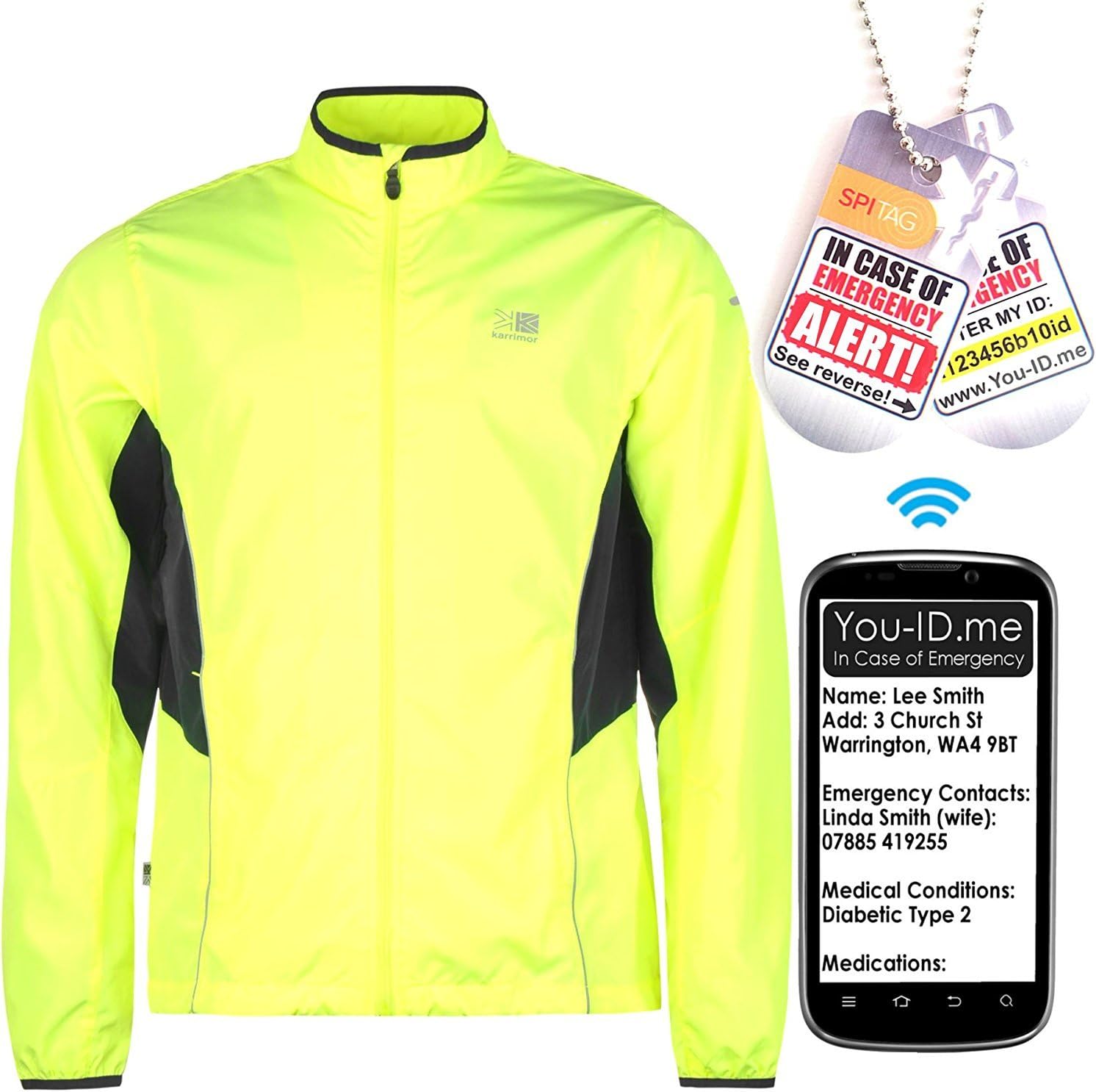 adidas hi viz running jacket