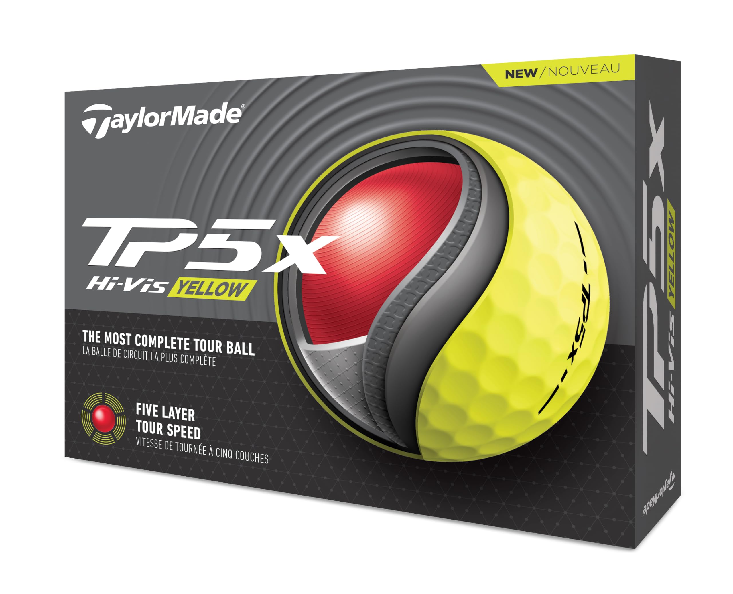 TaylorMade TM24 TP5x Golf Balls 12 Ball Pack Yellow