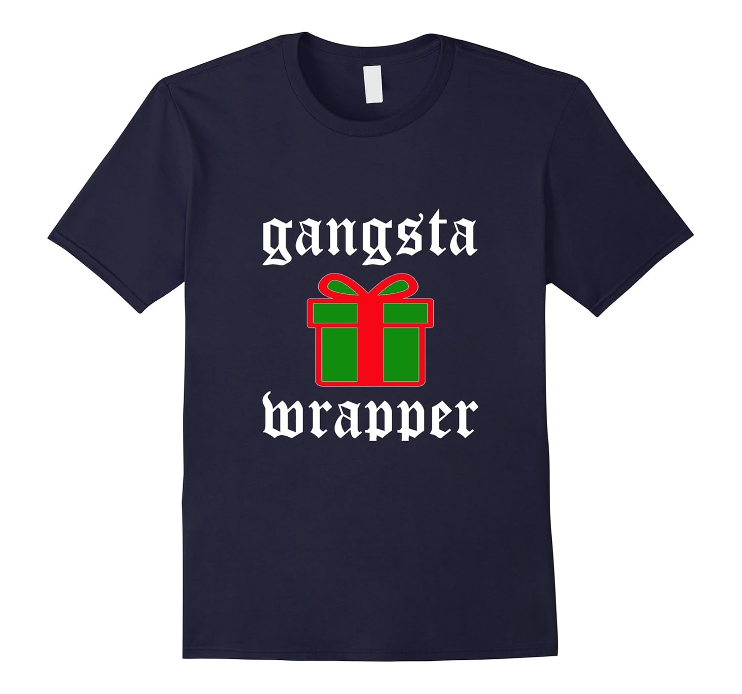 Gangsta Wrapper Funny Holiday Christmas Gift Rapper t-shirt-ANZ