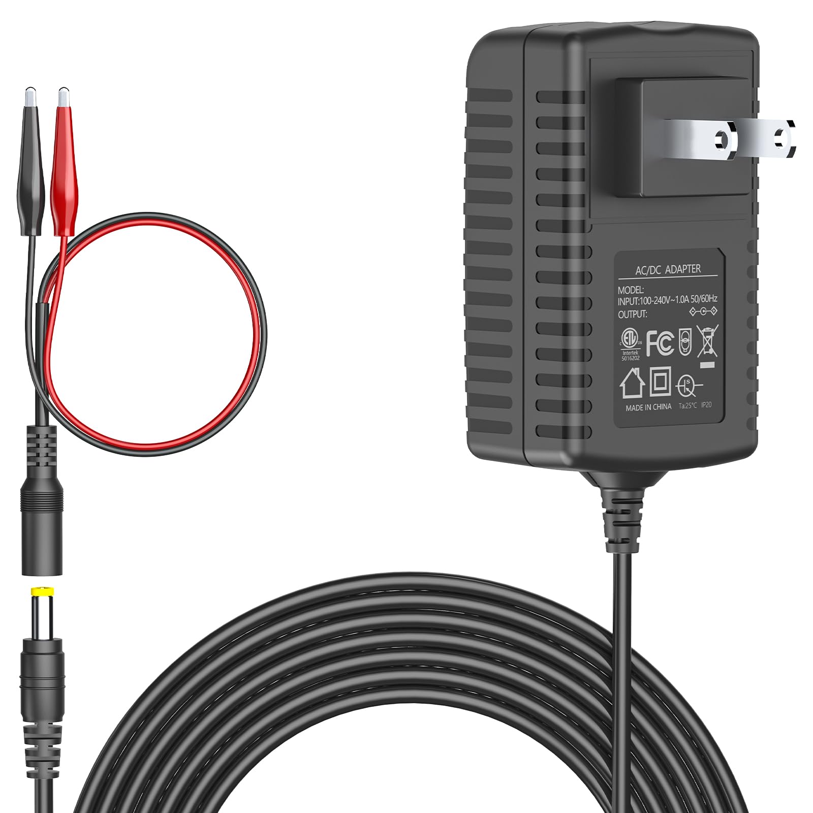 Photo 1 of 14.6V 2A LiFePO4 Battery Charger with Dual Alligator Clips Connector for 4S 12V Rechargeable Lithium Iron Phosphate Battery Pack