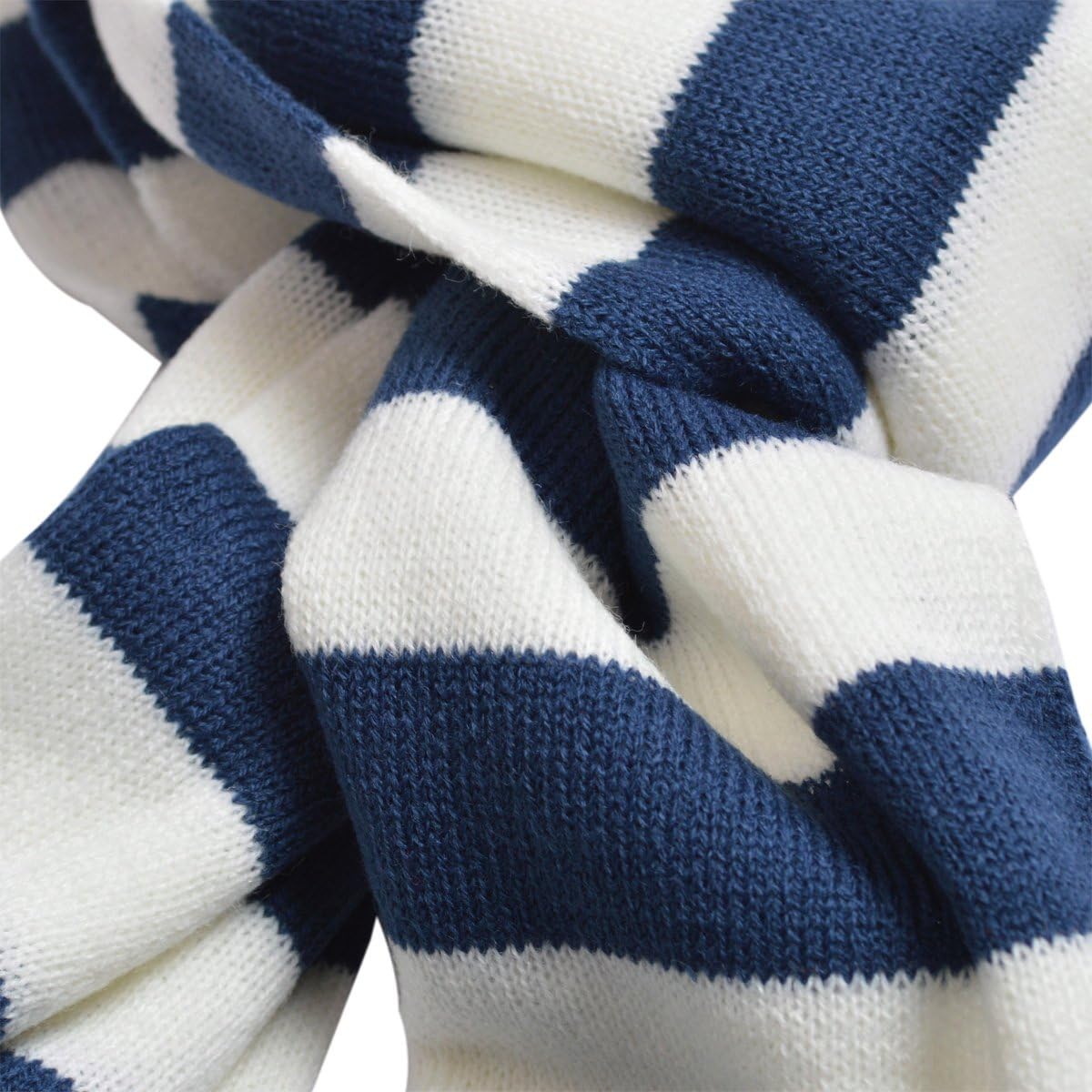 TrendsBlue Premium Soft Knit Striped Scarf, Gray & Black at  Women’s Clothing store