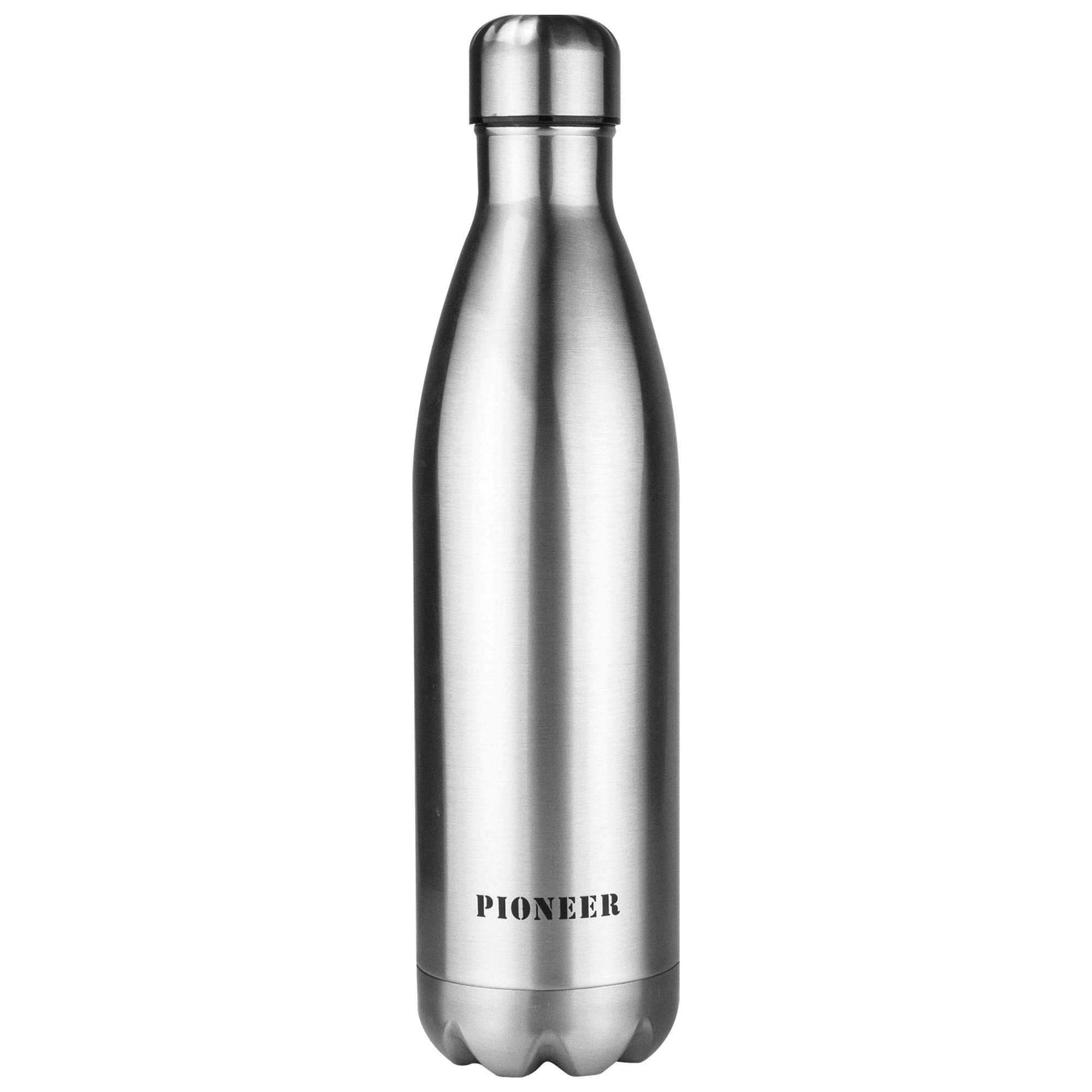 Pioneer 500ml Drinks Bottle, Stainless Steel, Vacuum Insulated Water Bottle, Leakproof, Keeps Drinks Hot or Cold