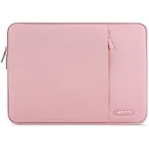 MOSISO Laptop Case 16 inch, 15-15.6 inch Laptop Sleeve Compatible with MacBook Pro 16 M4 M3 M2 M1, HP Acer Dell Lenovo ASUS Notebook, Polyester Vertical Computer Sleeve Bag with Pocket, Pink