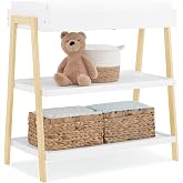 Delta Children Scout Changing Table - Greenguard Gold Certified, Bianca White/Natural