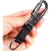 Ahiller Carabiner Clip Zinc Alloy Keychain | Heavy-Duty Metal Keychain, Unisex, Durable Carabiner, Adult Self-Locking Door Clip Keychain, Suitable for Car/House Keys