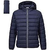 MoFiz Packable Puffer Coat for Boys Lightweight Water-Resistant Kids' Outerwear Jacket with Zippered Refelctive Pockets