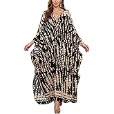 Kaftan Maxi Dress for Women V-Neck Plus Size Boho Beach Cover Up for Resort and Loungewear