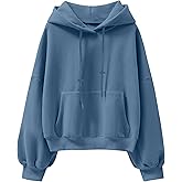 ANRABESS Womens Oversized Hoodies Lantern sleeve Fleece Sweatshirts 2025 Fall Winter Loose Pullover Preppy Clothes