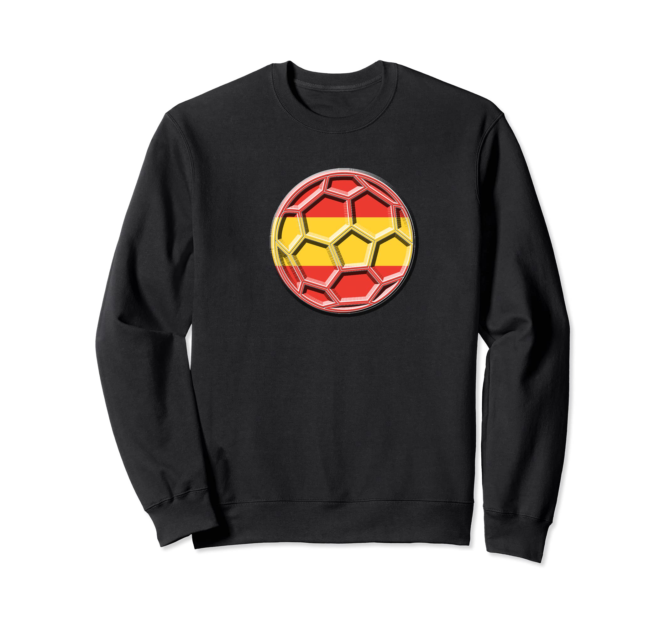 Spain Soccer Ball Flag for Patriotic Spanish Fans Sweatshirt